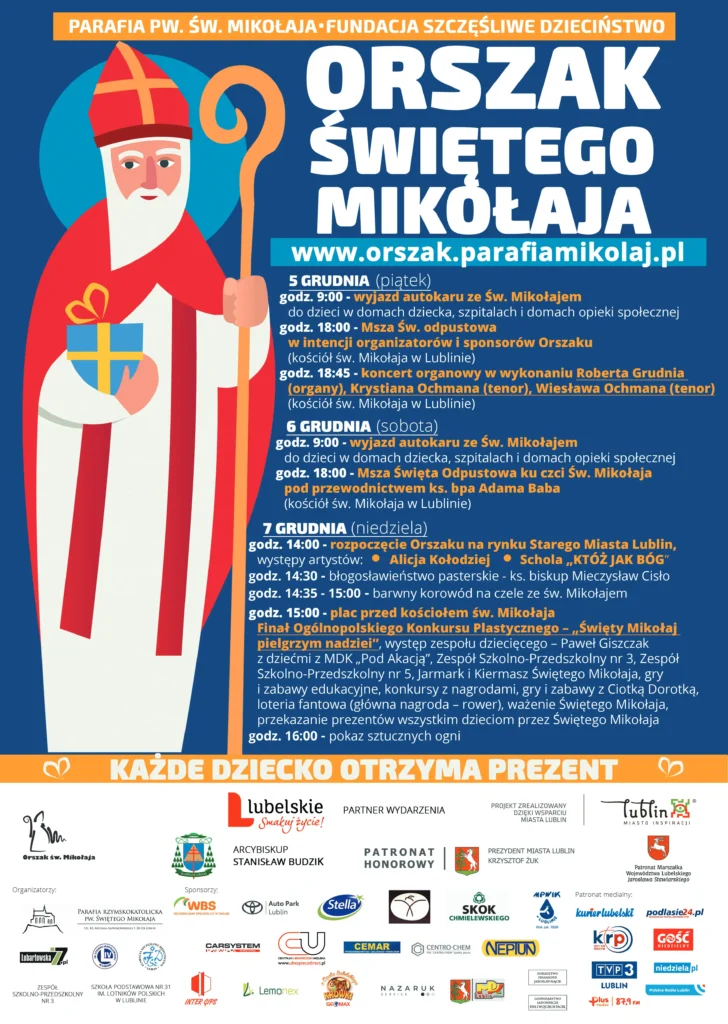 Plakat Orszak Świętego Mikołaja 2025